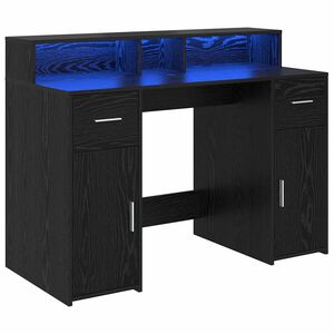 vidaXL Schreibtisch Schwarze Eiche 120 x 55 x 91 cm Holzwerkstoff
