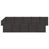 vidaXL zaunset 11 stk. 1830 x 186 cm WPC und Aluminium Schwarz