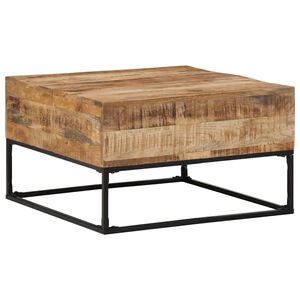 vidaXL Couchtisch 68x68x41 cm Raues Mangoholz