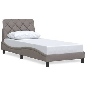 vidaXL Bettgestell ohne Matratze Taupe 80x200 cm Stoff