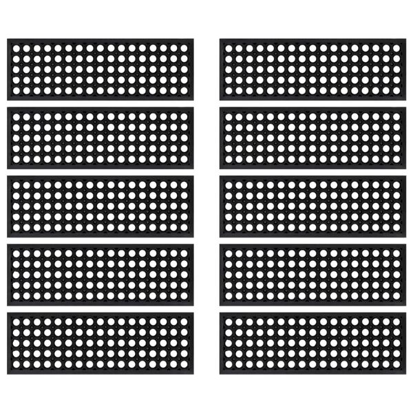 vidaXL Stufenmatten 10 Stk. 25x75 cm Gummi