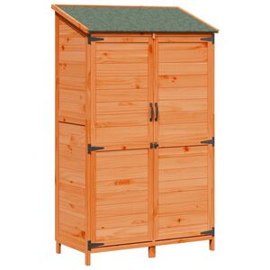 vidaXL Gartenschuppen Braun 106,5 x 56 x 176 cm Massivholz aus Fichte
