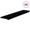 vidaXL Treppenstufen 8 Stk. Braun-Schwarz 120x30x2 cm Massivholz Eiche