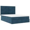 vidaXL Ottoman-Bett mit Matratzen Dunkelblau 140x200 cm Samt