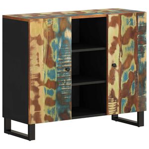 vidaXL Sideboard mit 2 T&uuml;ren 90x33x75 cm Altholz Massiv
