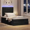 vidaXL Ottoman-Bett mit Matratzen & LEDs Schwarz 120x190 cm Samt