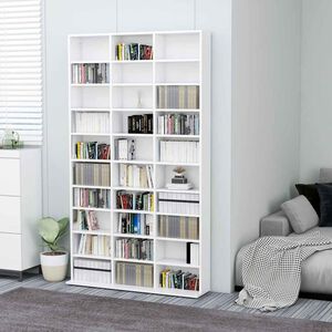 vidaXL CD-Schrank Wei&szlig; 102x23x177,5 cm Holzwerkstoff