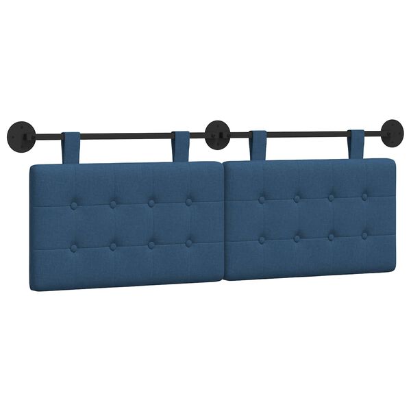 vidaXL H&auml;ngevorderseite Wandmontiert Blau 130 x 55 x 5 cm Stoff
