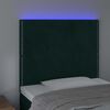 vidaXL LED Kopfteil Dunkelgr&uuml;n 80x5x118/128 cm Samt