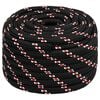 vidaXL Mehrzweck-Allzweckseil 20 mm 25 m Schwarz und Rot PP