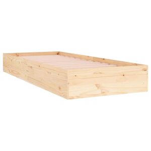 vidaXL Massivholzbett ohne Matratze 75x190 cm