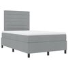 vidaXL Boxspringbett mit Matratze mit LED Hellgrau 120 x 200 cm Stoff