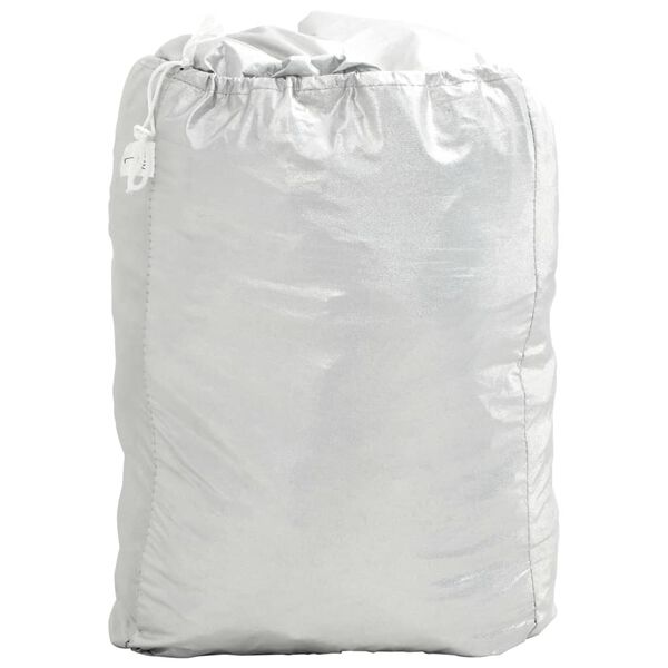 vidaXL Autoabdeckung f&uuml;r Limousine Schnallenriemen Voll Silber XL PEVA