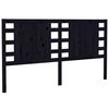 vidaXL Bett-Kopfteil Schwarz 141x4x100 cm Massivholz Kiefer