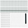vidaXL Zaun mit Pfosten Gr&uuml;n 1,2 x 100 m Stahl und PVC