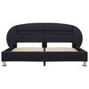 vidaXL Bettgestell mit LED Schwarz Kunstleder 180x200 cm