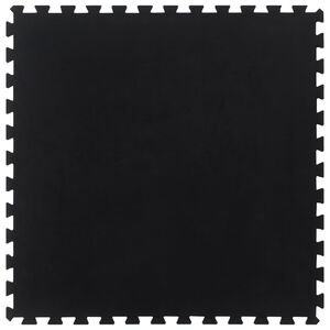 vidaXL Gummi-Bodenfliese Schwarz 12 mm 100x100 cm