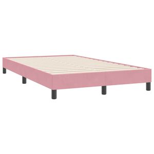 vidaXL Bettgestell ohne Matratze Rosa 120x220 cm Samt