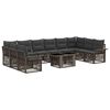 vidaXL Gartensofa-set 11 stk. Grau und Dunkelgrau Poly-Rattan
