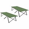 vidaXL Klapp Schlafbett f&uuml;rs Camping 2 stk. Gr&uuml;n 206 x 76 x 74 cm