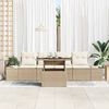 vidaXL Garten-Sofa-Set mit Kissen mit Speicher 5 pcs Beige und Creme