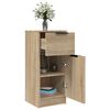 vidaXL Sideboards 2 Stk. Sonoma-Eiche 30x30x70 cm Holzwerkstoff