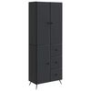 vidaXL Schrankset 2 pcs Schwarz Holzwerkstoff