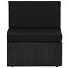 vidaXL 7-tlg. Garten-Lounge-Set Poly Rattan Schwarz