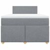 vidaXL Boxspringbett mit Matratze Hellgrau 120x190 cm Stoff