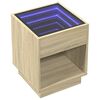 vidaXL Couchtisch mit Infinity-LED Sonoma-Eiche 40x40x50 cm