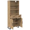 vidaXL Highboard Artisan-Eiche 69,5 x 34 x 180 cm Holzwerkstoff