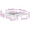 vidaXL Massivholzbett ohne Matratze Wei&szlig; 160x200 Kiefernholz