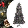 vidaXL K&uuml;nstlicher Weihnachtsbaum Gr&uuml;n 240 cm PVC, Plastik und Stahl