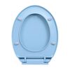 vidaXL Toilettensitz mit Absenkautomatik Blau Oval