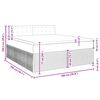 vidaXL Boxspringbett mit Matratze Hellgrau 180x200 cm Stoff