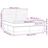 vidaXL Boxspringbett mit Matratze Dunkelgrau 180x200 cm Samt