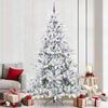 vidaXL K&uuml;nstlicher klappbarer Weihnachtsbaum Wei&szlig; 240 cm PVC und Stahl