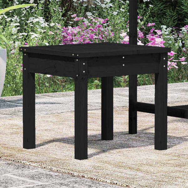 vidaXL Gartenbank Schwarz 50x44x45 cm Massivholz Kiefer