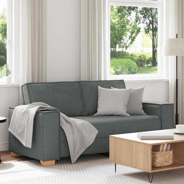 vidaXL 2-Sitzer Sofa Dunkelgrau 180x78x84 cm Stoff