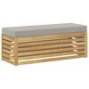 vidaXL Outdoor Hocker Bank Massivholz Akazie Wei&szlig;