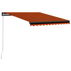 vidaXL Einziehbare Markise Handbetrieben 350 x 250 cm Orange und Braun