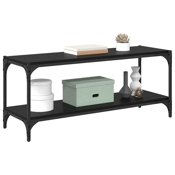 vidaXL TV-Schr&auml;nk Schwarz Eichen-Optik 100x33x41cm