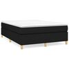 vidaXL Boxspringbettgestell Schwarz 140x190 cm Stoff