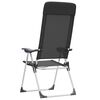 vidaXL Klappbare Campingst&uuml;hle 2 Stk. Aluminium Schwarz
