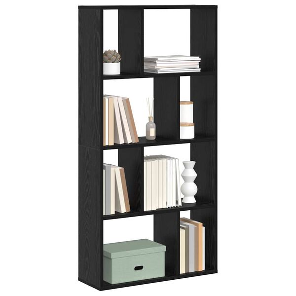 vidaXL B&uuml;cherregal Schwarz Eichen-Optik 70 x 20 x 102.5 cm