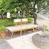 vidaXL Gartenbank mit Kissen 2-in-1 190 cm Massivholz Akazie