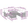 vidaXL 7-tlg. Garten-Sofagarnitur mit Kissen Beige Poly Rattan Akazie