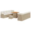 vidaXL Gartensofa-set 11 stk. Beige Poly-Rattan