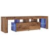 vidaXL TV-Schrank mit LED Altholz-Optik 140x36,5x40 cm Holzwerkstoff