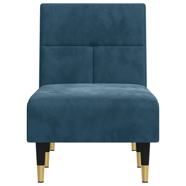 vidaXL Chaiselongue Blau Samt